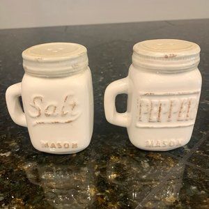 Ceramic Mason Jar Salt & Pepper Shakers - Pier 1